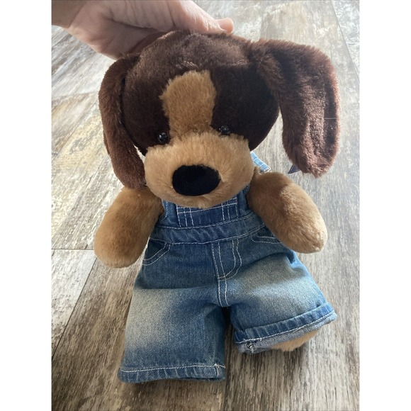 Build-A-Bear Other - BUILD-A-BEAR  Brown Tan Dog Cute Caramel Pup Plush Stuffed Animal & Overalls